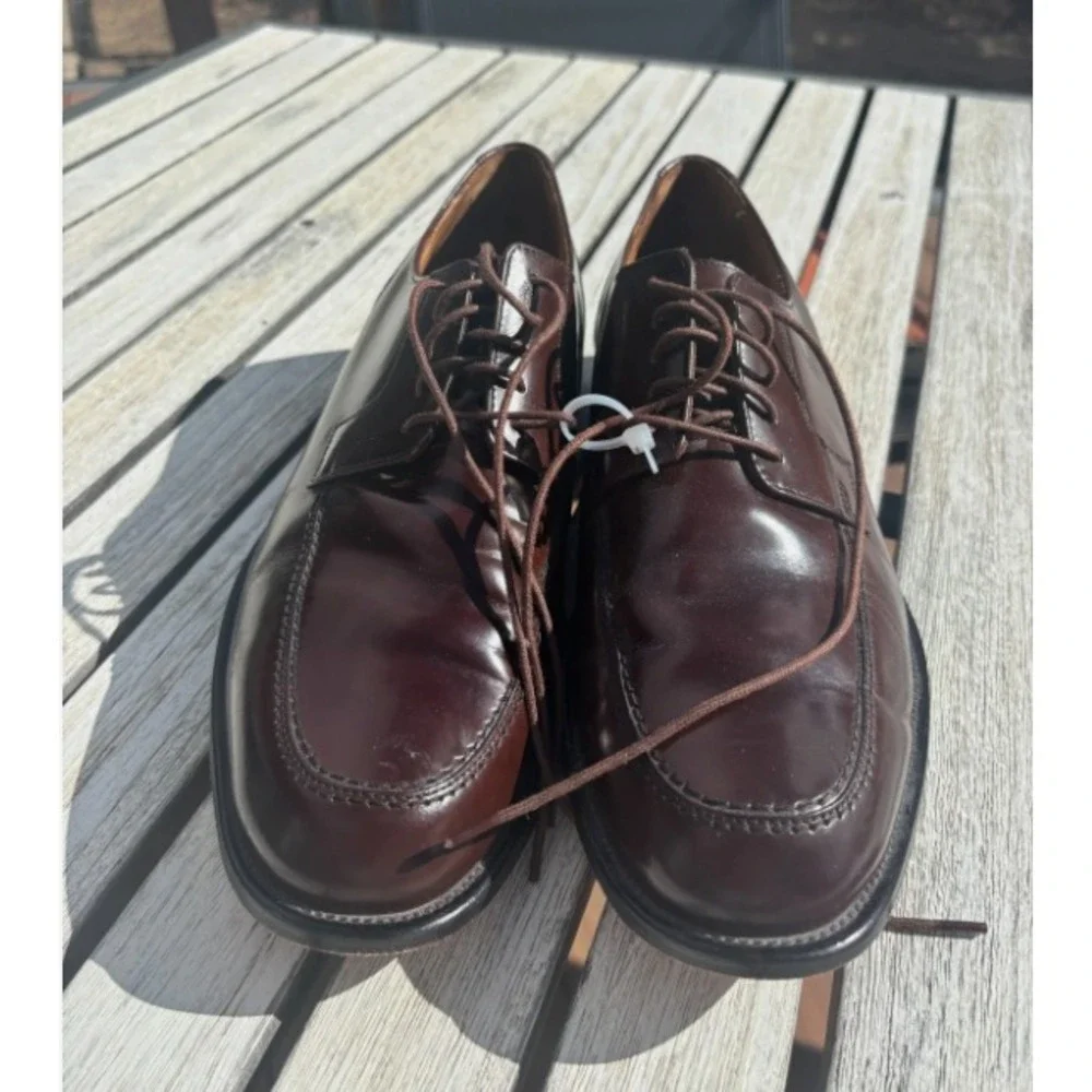 Bostonian CLASSICS First Flex U-tip Men Oxford Leather Dress Shoes Sz 11M‎ BROWN